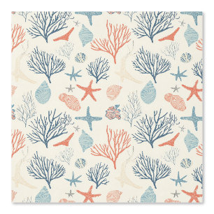 Rustic Coastal - Seashells, Starfish, Reef (35) Wallpaper