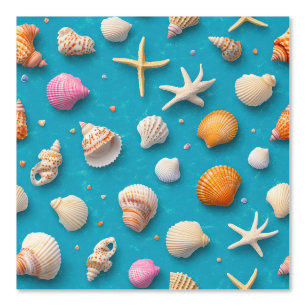 Rustic Coastal - Seashells, Starfish, Reef (3) Wallpaper