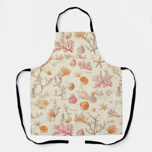 Rustic Coastal - Seashells, Starfish, Reef (5) Apron