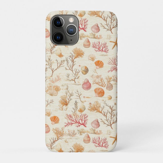 Rustic Coastal - Seashells, Starfish, Reef (5) Case-Mate iPhone Case (Back)