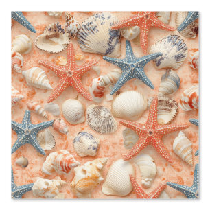 Rustic Coastal - Seashells, Starfish, Reef (8) Wallpaper