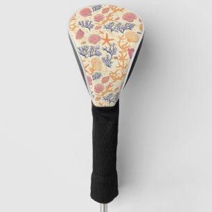 Rustic Coastal - Seashells, Starfish, Reef Golf Head Cover