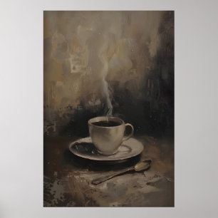 Rustic Coffee Art, Kitchen Wall Art, Coffee Lover Poster