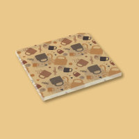 Rustic Coffee Love - Mug and Heart Pattern