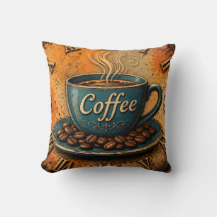 Rustic Coffee Vintage Farmhouse Kitchen Decor Cushion