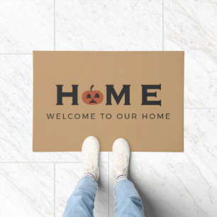 Rustic Coir Welcome to Our Home Pumpkin Fall Doormat