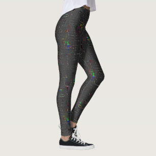 Rustic coloured drawing in night darkness up jute leggings