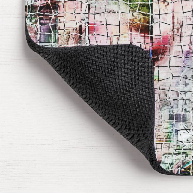 Rustic coloured strange drawing under abstract jut mouse pad (Corner)