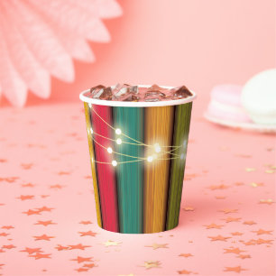 Rustic Colourful Little Turkey Baby Shower Paper Cups