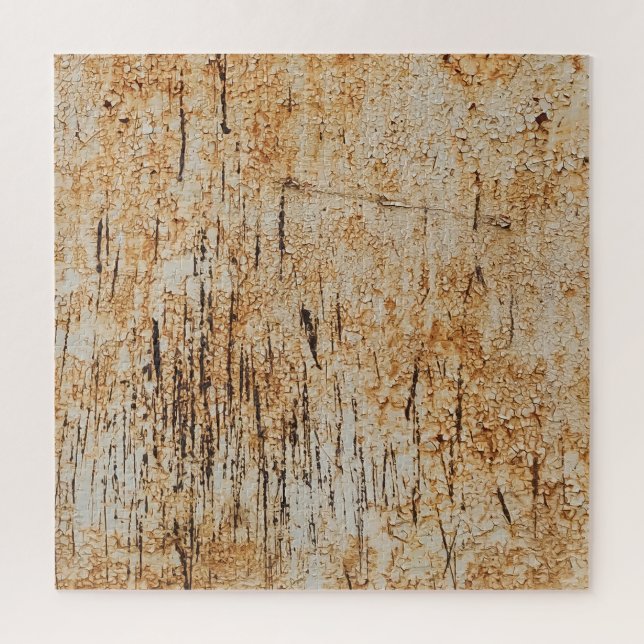 Rustic colours intertwine in corroded metal textur jigsaw puzzle (Vertical)