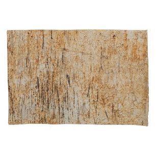 Rustic colours intertwine in corroded metal textur pillowcase