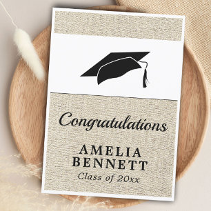 Rustic Congratulations Graduate Cap Graduation Card