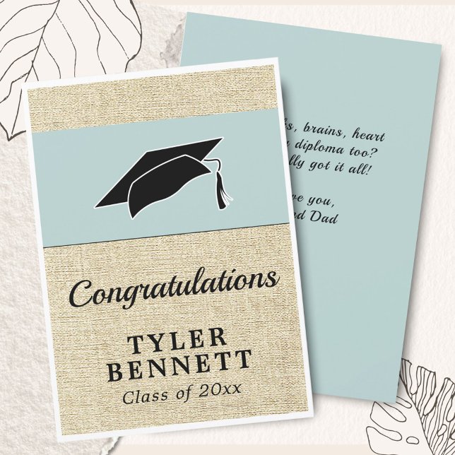 Rustic Congratulations Graduate Hat Graduation Card (Creator Uploaded)