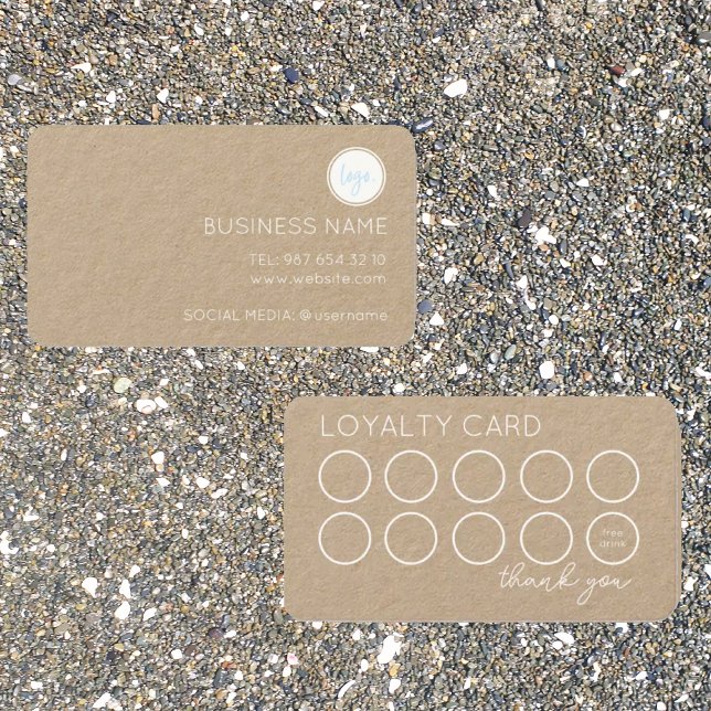 RUSTIC CONTEMPORARY BUSINESS LOGO 10 LOYALTY CARD (Creator Uploaded)