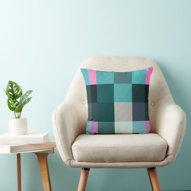 Rustic Contemporary Plaid  Cushion (Chair)