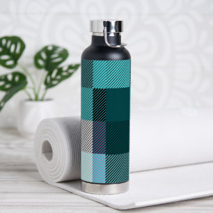 Rustic Contemporary Plaid Water Bottle
