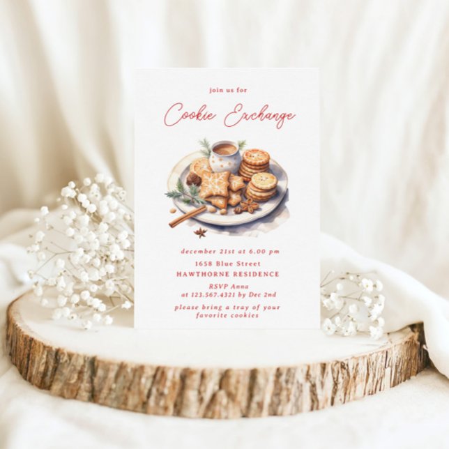 Rustic Cookie Exchange Christmas Party Invitation (Creator Uploaded)
