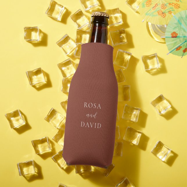Rustic Copper Editorial Modern Wedding Bottle Cooler (In Situ Summer)