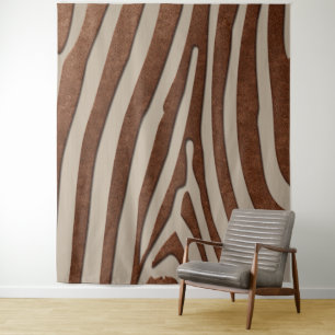 Rustic Copper Look Animal Print Tapestry