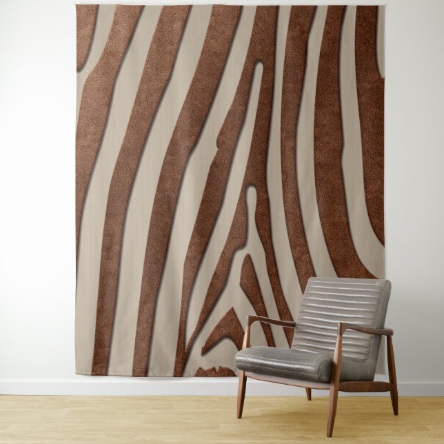 Rustic Copper Look Animal Print Tapestry (In Situ)