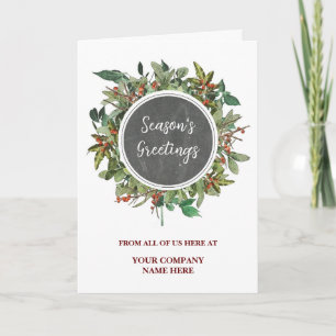 Rustic Corporate Christmas Holiday Card