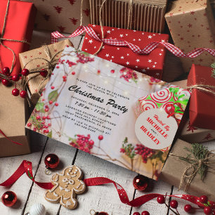 Rustic Corporate Christmas Holiday Party Invitation