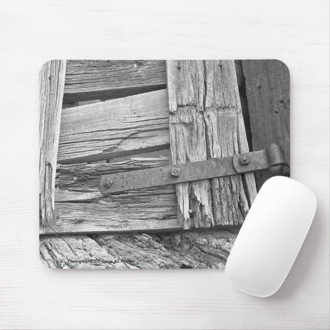 Rustic Corral Gate Monochrome Photograph Mouse Pad (With Mouse)