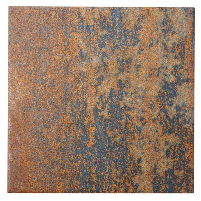 Rustic Corrugated Metal Ceramic Tile (Front)
