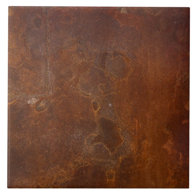 Rustic Corrugated Metal Ceramic Tile (Front)