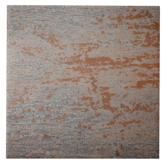 Rustic Corrugated Metal Ceramic Tile (Front)