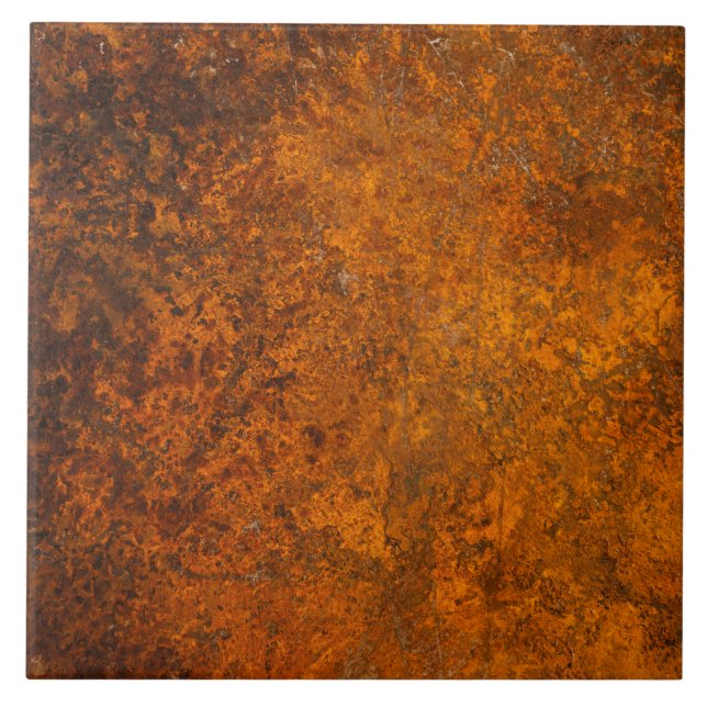 Rustic Corrugated Metal Ceramic Tile (Front)