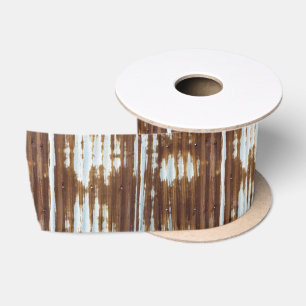 Rustic Corrugated Weathered Tin Satin Ribbon
