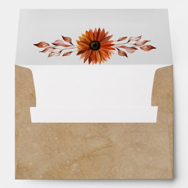 Rustic & Cosy Autumn Wedding Collection Envelope (Back (Bottom))