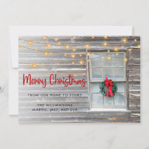Rustic Cosy Cabin with Twinkle Lights Christmas 