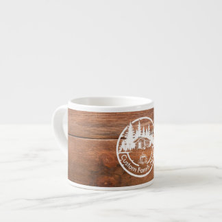 Rustic Cottage Cabin Barn | Custom Family Name Espresso Cup