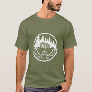 Rustic Cottage Cabin Barn | Custom Family Name T-Shirt