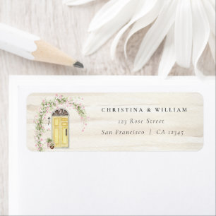 Rustic Cottage Garden Wedding Return Address Label