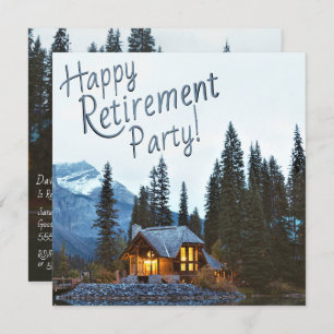 Rustic Cottage - Happy Retirement Party - Invitation