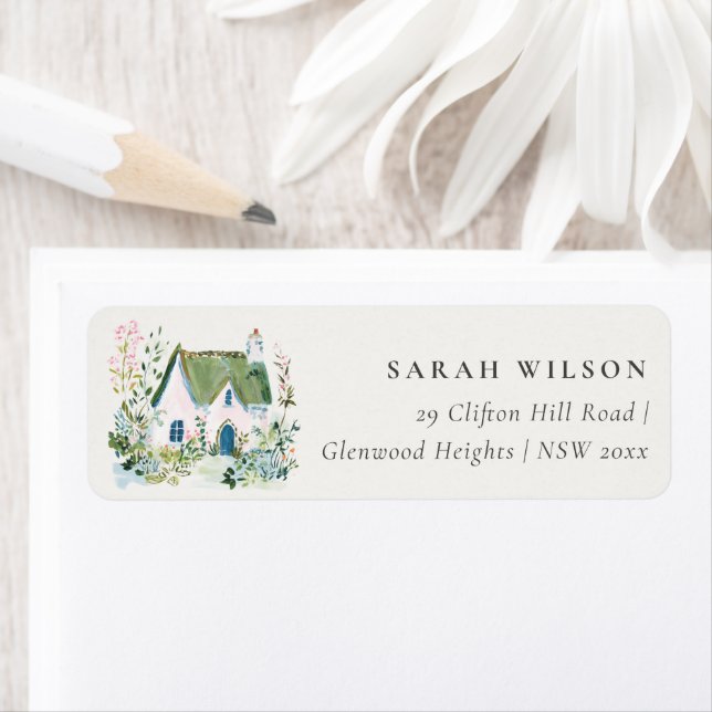 Rustic Cottage Landscape Home Moved Address Return Address Label (Insitu)