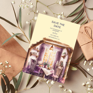 Rustic Cottage Purple Lavender Wedding Save The Da Date