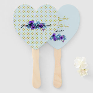 Rustic Cottage Roses Wedding Suite Ceremony Party Hand Fan