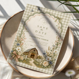 Rustic Cottagecore Barn Wedding Save The Date