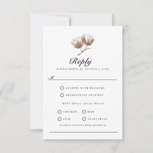 Rustic Cotton RSVP Card