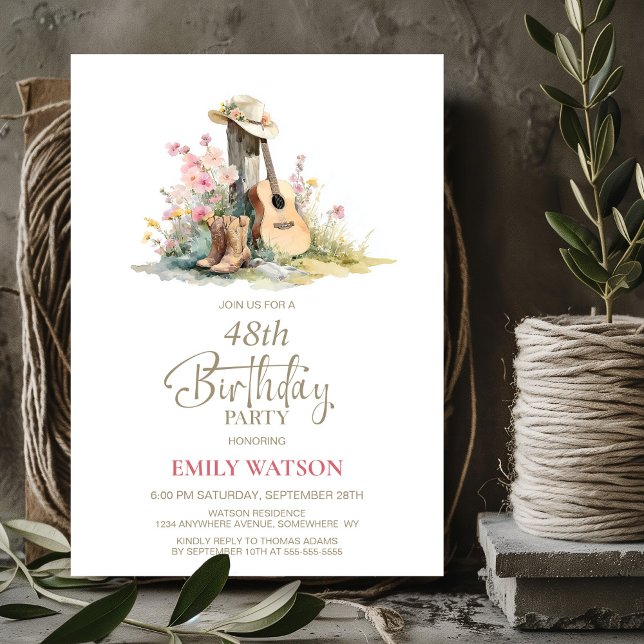 Rustic Country Any Age Birthday Party Invitation (Creator Uploaded)