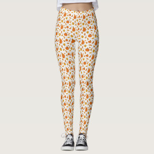 Rustic Country Autumn Fall Pumpkin Leggings