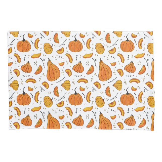 Rustic Country Autumn Fall Pumpkin Pillowcase (Front)