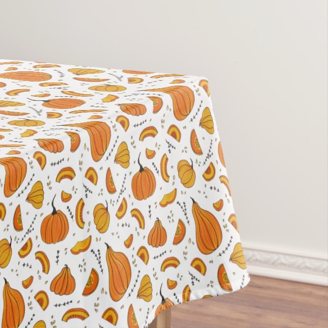 Rustic Country Autumn Fall Pumpkin Tablecloth (In Situ)