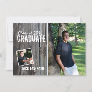 Rustic Country Barn Graduation Invitation