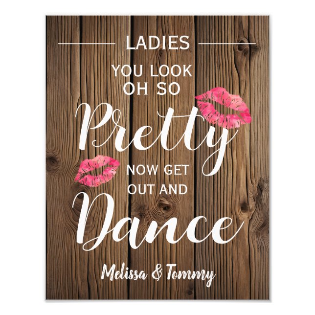 Rustic  Country Barn wedding Bathroom sign (Front)