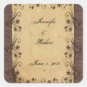 Rustic Country Barn Wood Beauty Envelope Seal
